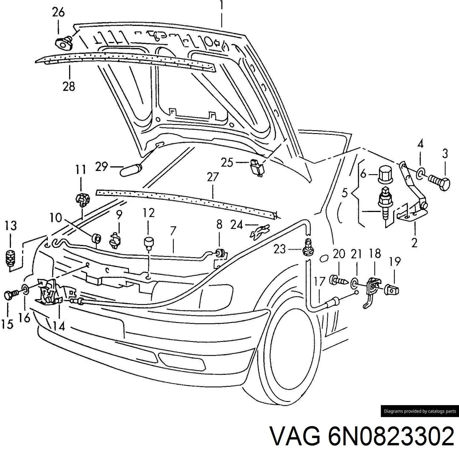  VAG 6N0823302 ціна, від 61.02 USD