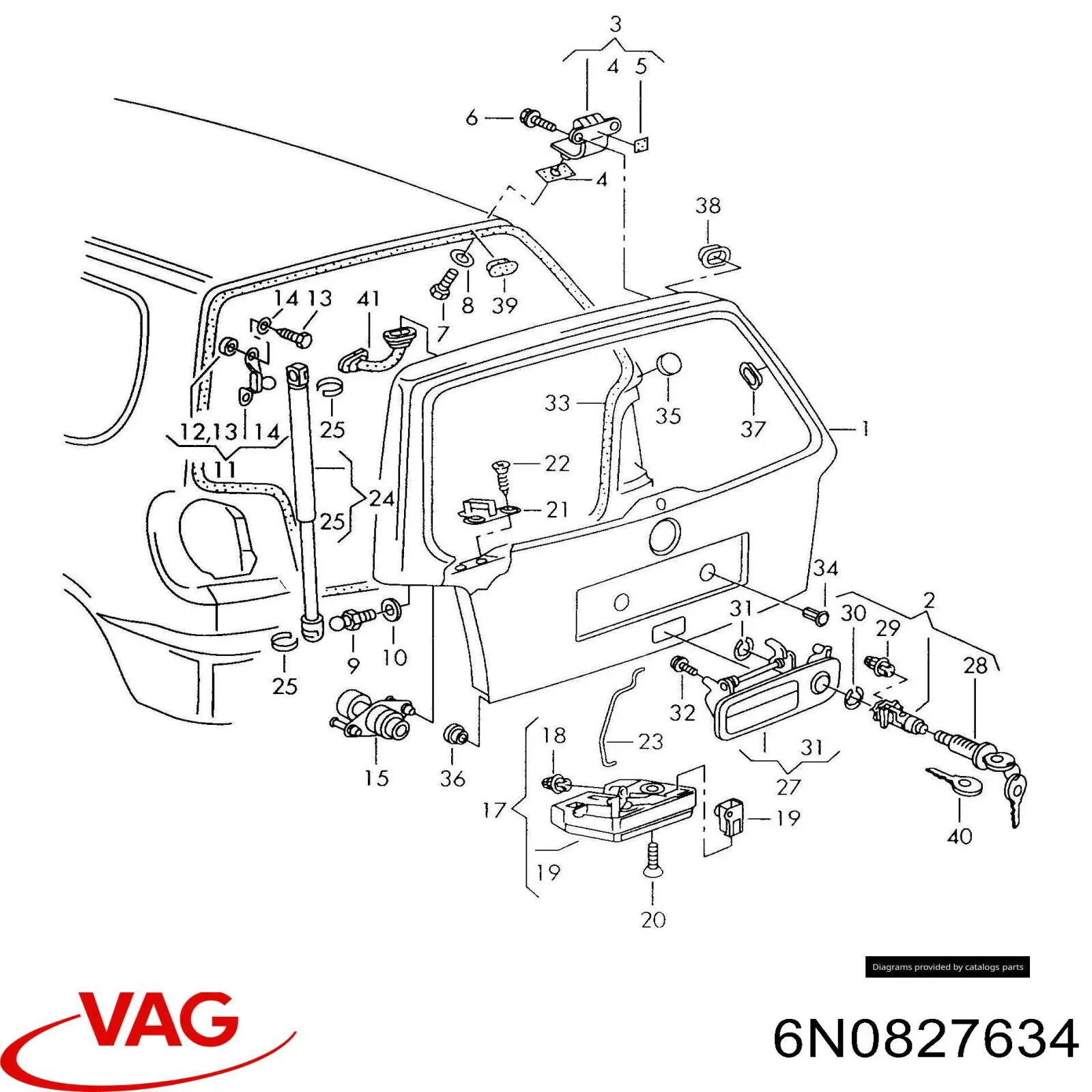 VAG 6N0827634 ціна, від 48.37 USD
