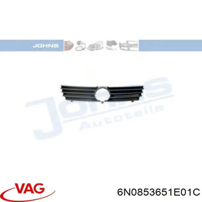 Купити 6N0853651E01C VAG Захисна решітка радіатора
