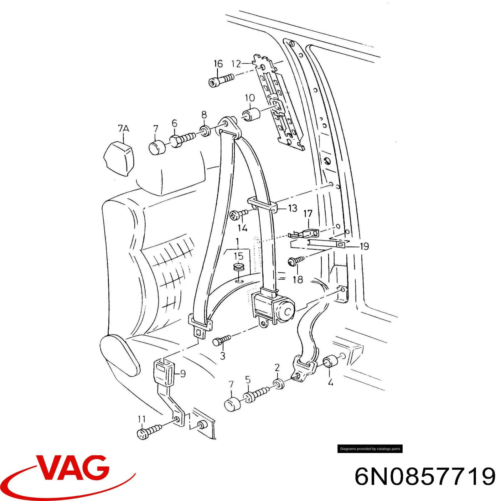  VAG 6N0857719 ціна, від 2.25 USD