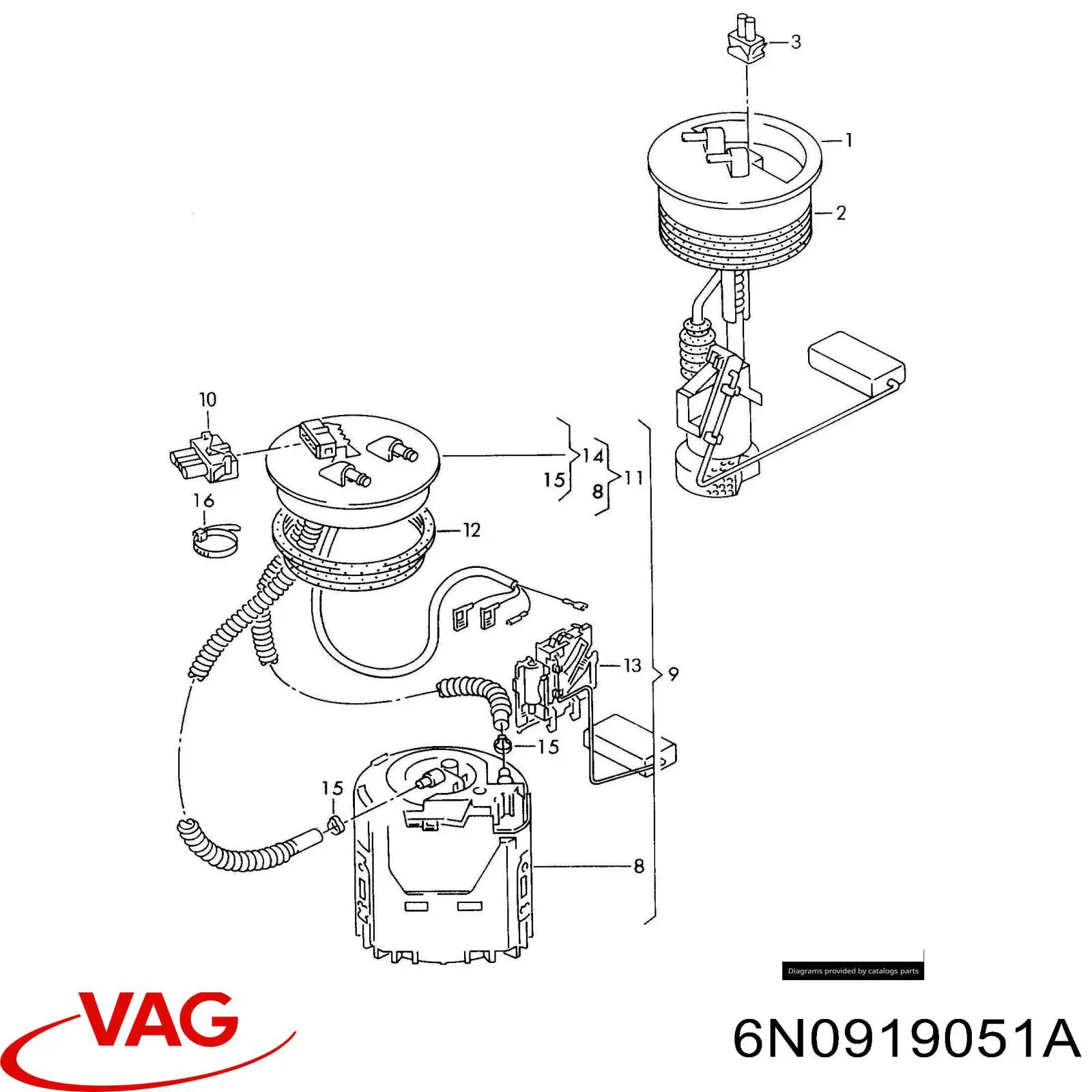 6N0919051A VAG Датчик бензобака