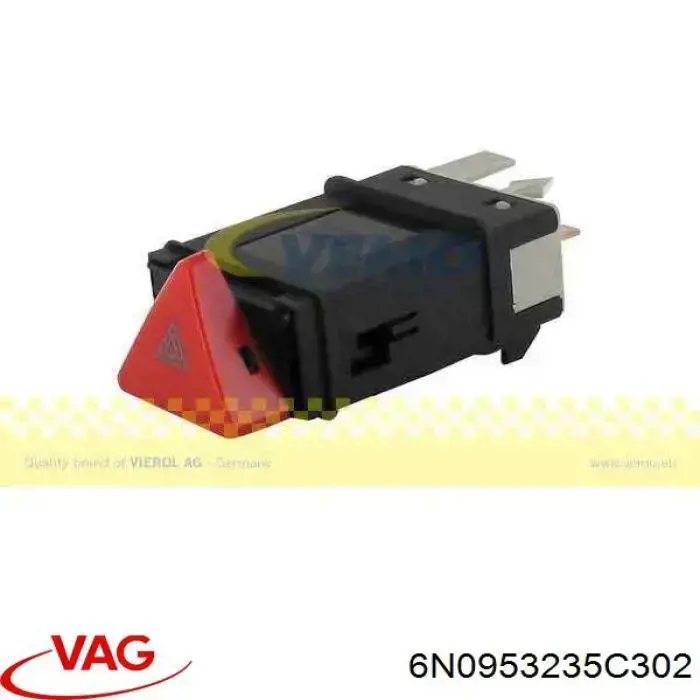 Кнопка включення аварійної сигналізації VAG 6N0953235A300 ціна, від 16.97 USD
