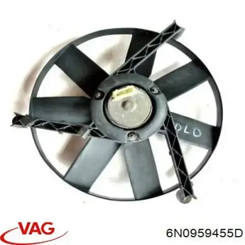 Купити 6N0959455D VAG Електровентилятор охолодження в зборі (двигун + крильчатка)
