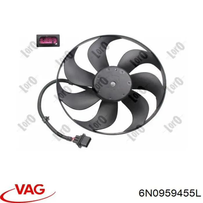 Вентилятор радіатора VAG 6N0959455L ціна, від 47.89 USD
