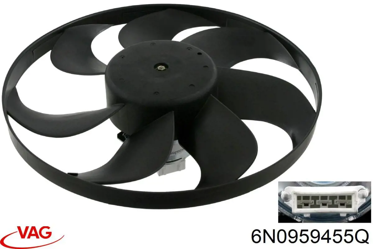 Вентилятор радіатора VAG 6N0959455Q ціна, від 31.91 USD