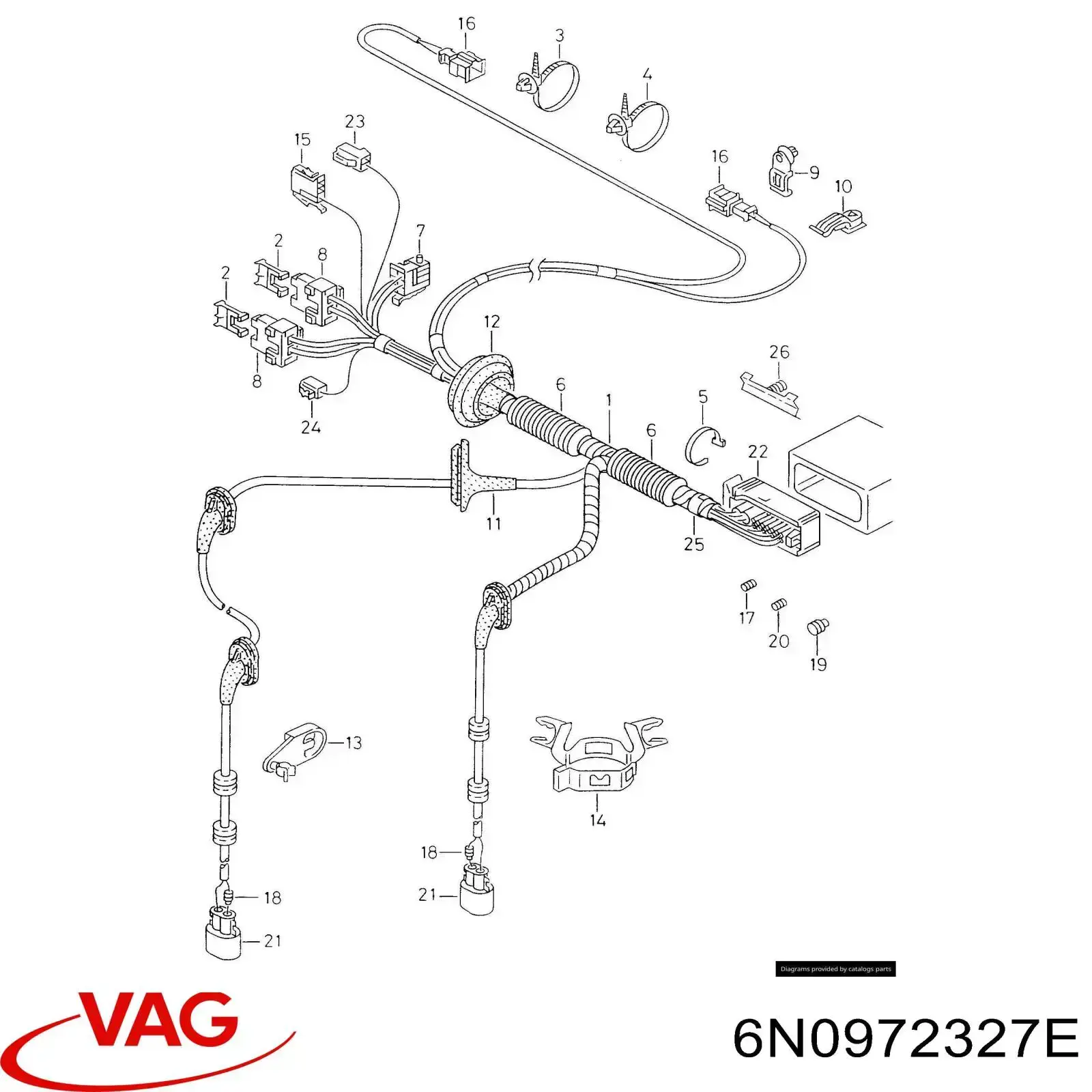  VAG 6N0972327E ціна, від 17.17 USD