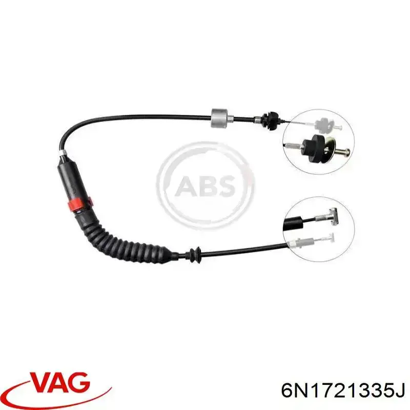 Трос зчеплення 6N1721335J VAG