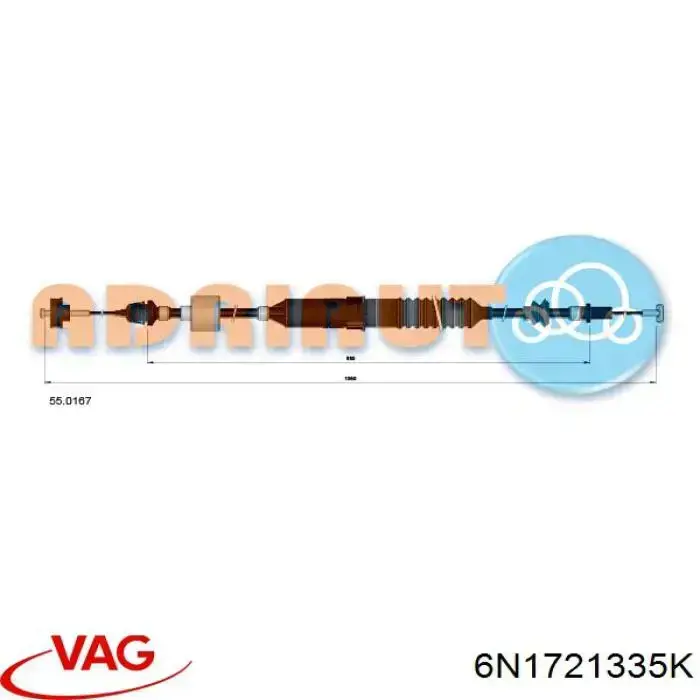 Трос зчеплення VAG 6N1721335K ціна, від 19.14 USD