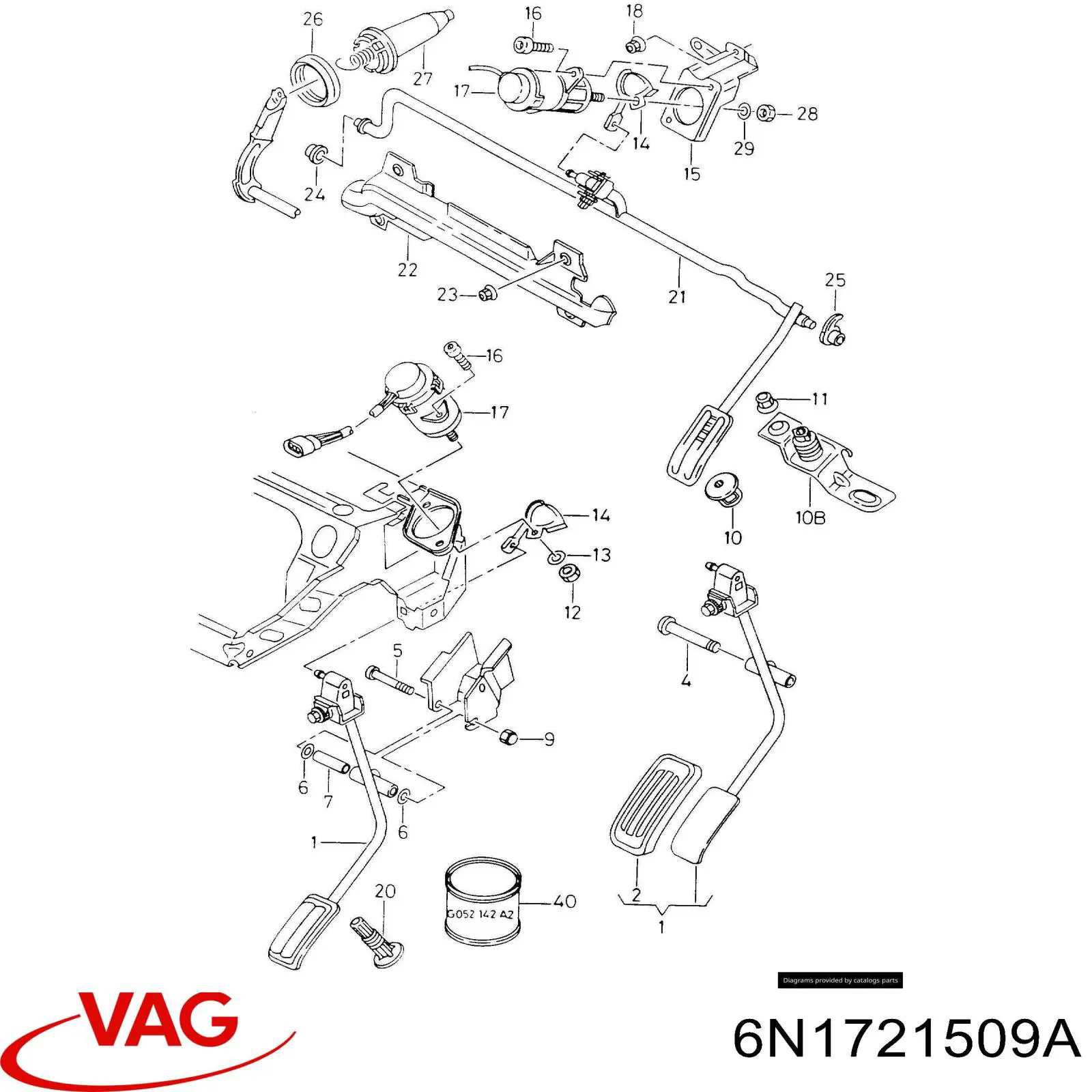  Педаль газу (акселератора) Volkswagen Caddy 2