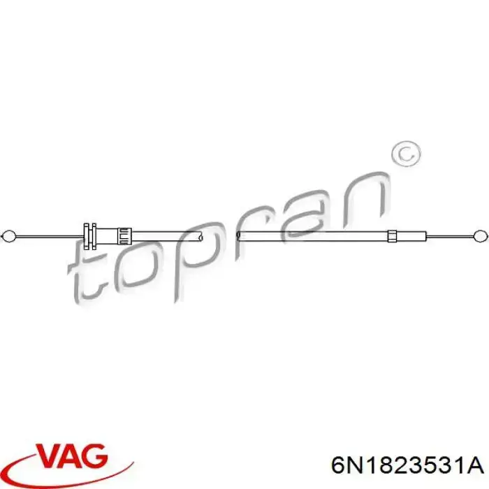 Трос відкриття капота VAG 6N1823531A ціна, від 2.77 USD
