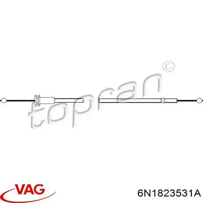 Купити 6N1823531A VAG Трос капота
