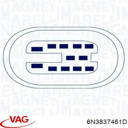 6N3837461D VAG механізм склопідіймача двері передньої, лівої
