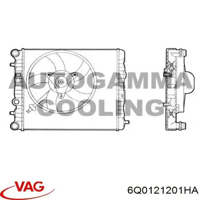 Радіатор основний VAG 6Q0121201HA ціна, від 38.76 USD