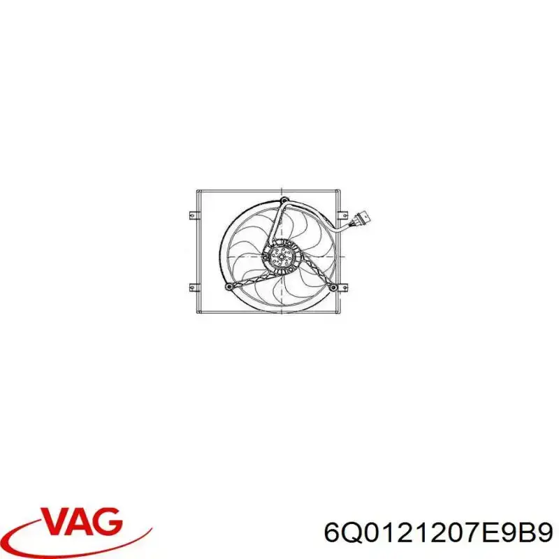 Дифузор (кожух) радіатора охолодження VAG 6Q0121207E9B9 ціна, від 18.51 USD