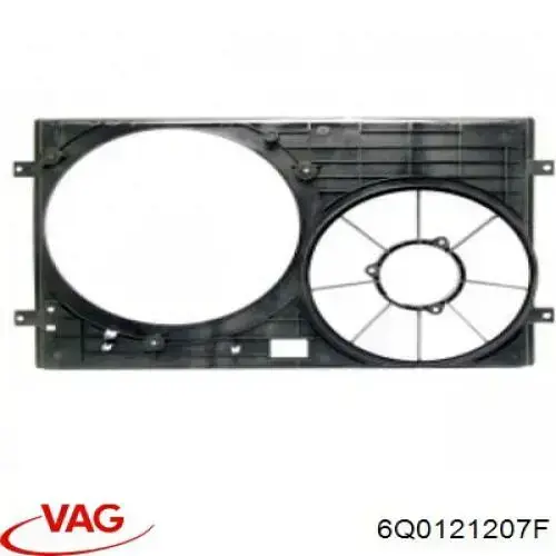 Дифузор (кожух) радіатора охолодження VAG 6Q0121207F ціна, від 8.04 USD