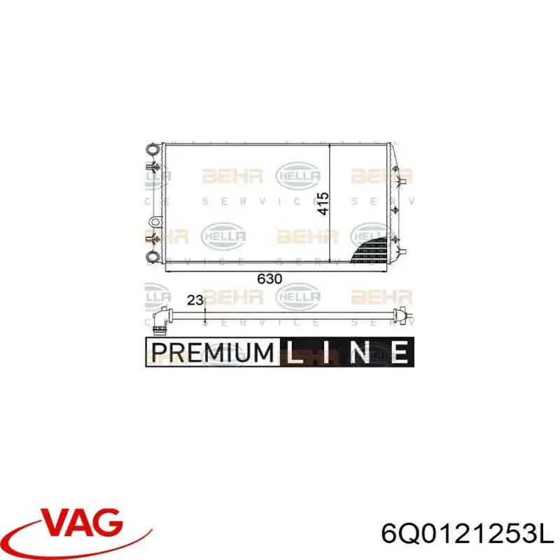 Купити 6Q0121253L VAG Радіатор двигуна