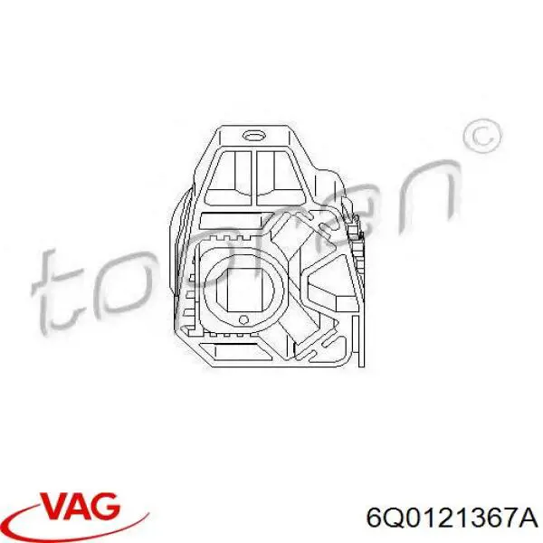 Купити 6Q0121367A VAG Подушка радіатора охолодження, нижня