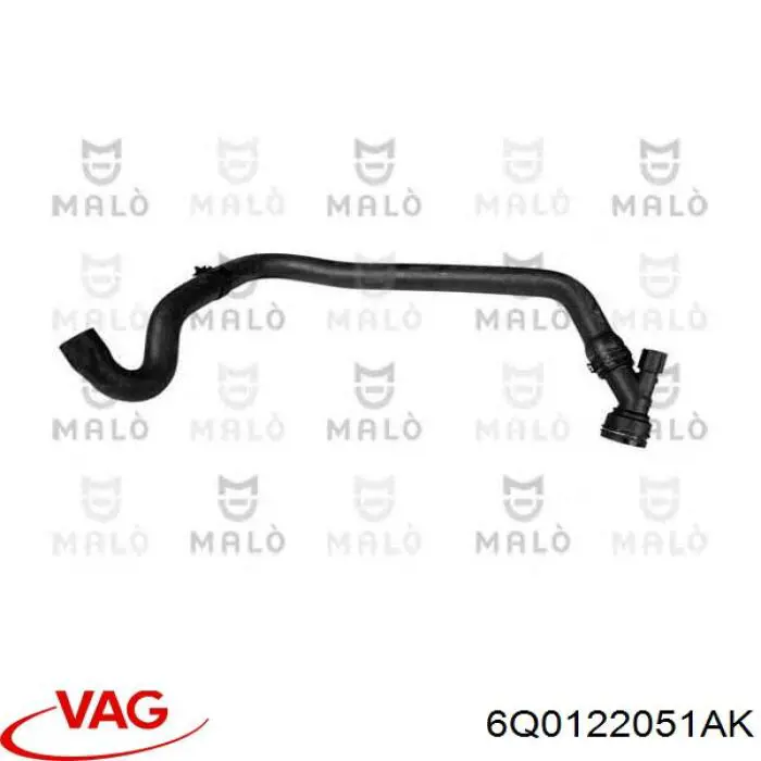 Шланг/патрубок радіатора охолодження, нижній VAG 6Q0122051AK ціна, від 19.00 USD