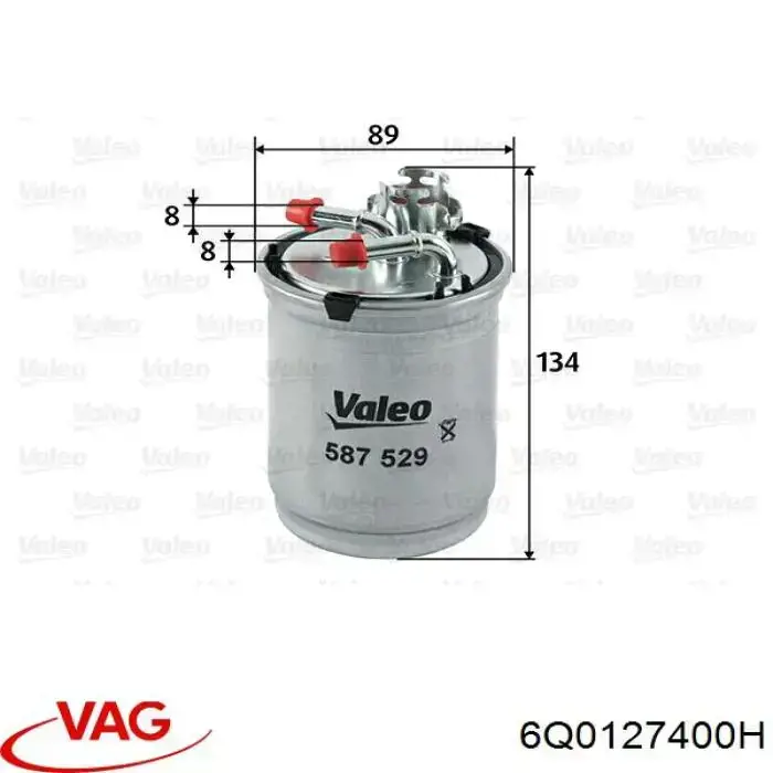 6Q0127400H VAG Фільтр палива