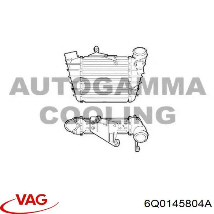 6Q0145804A VAG Охолоджувач наддувочного повітря