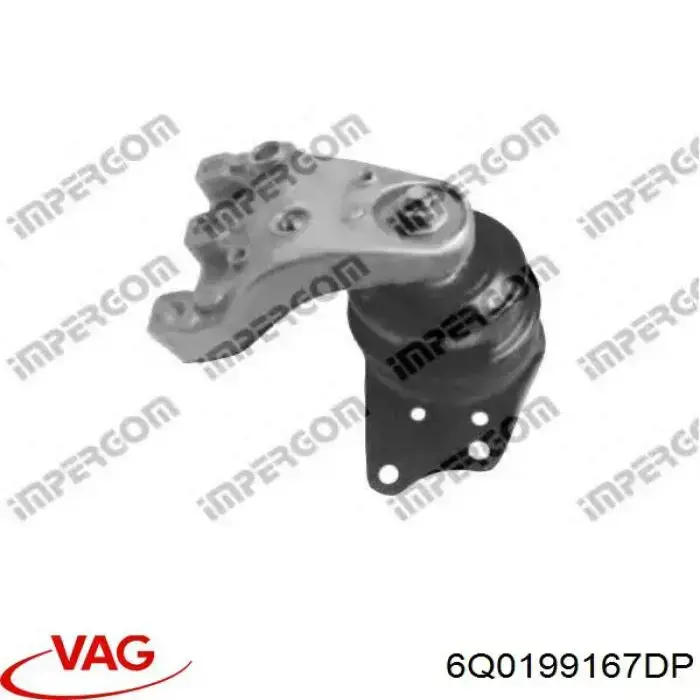 Подушка (опора) двигуна, задня VAG 6Q0199167DP ціна, від 33.62 USD