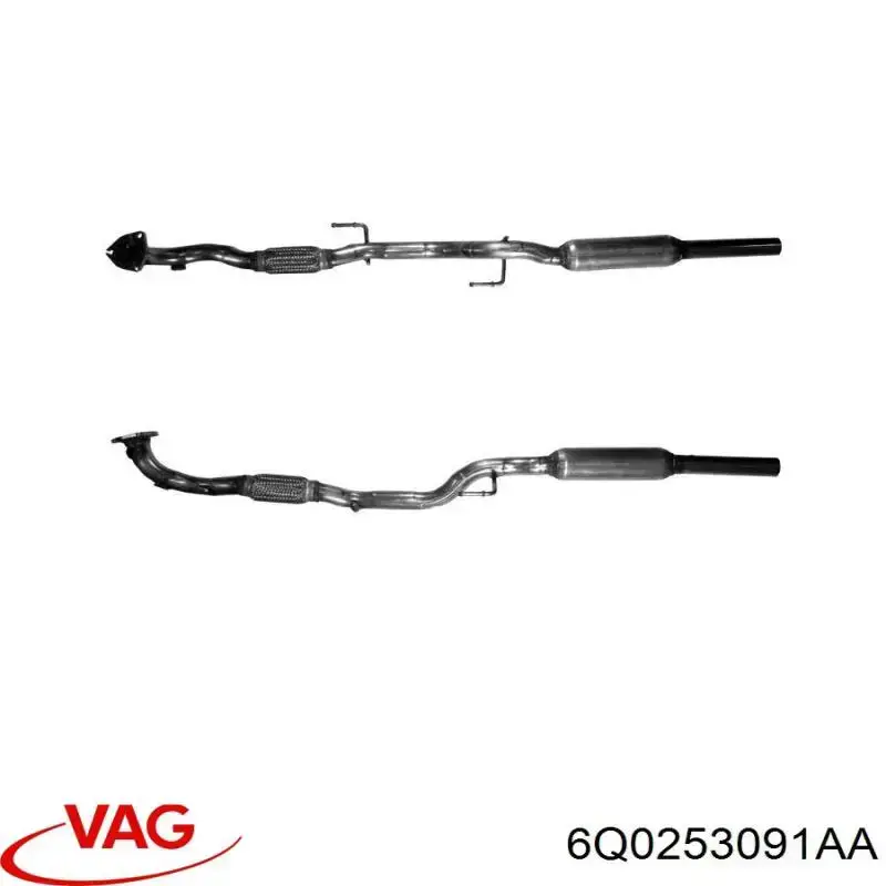 6Q0254501L VAG Штани глушника передні