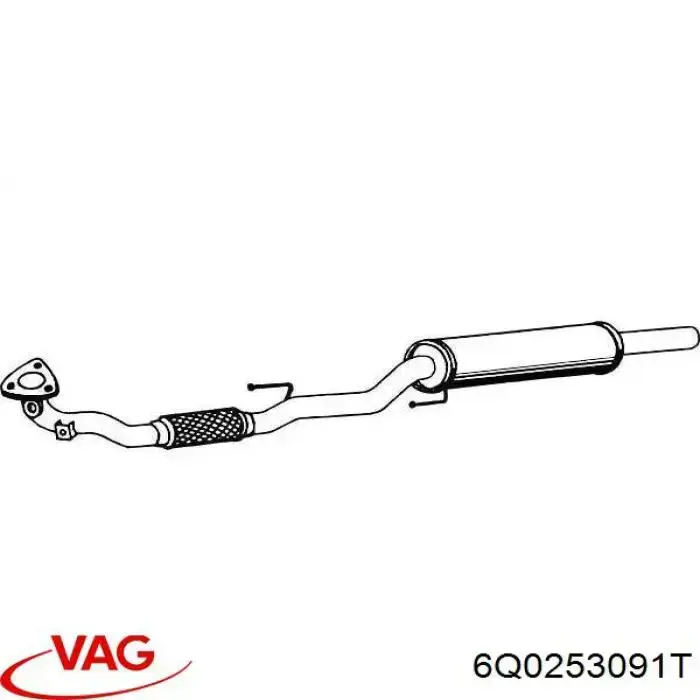 Глушник VAG 6Q0253091T ціна, від 136.82 USD