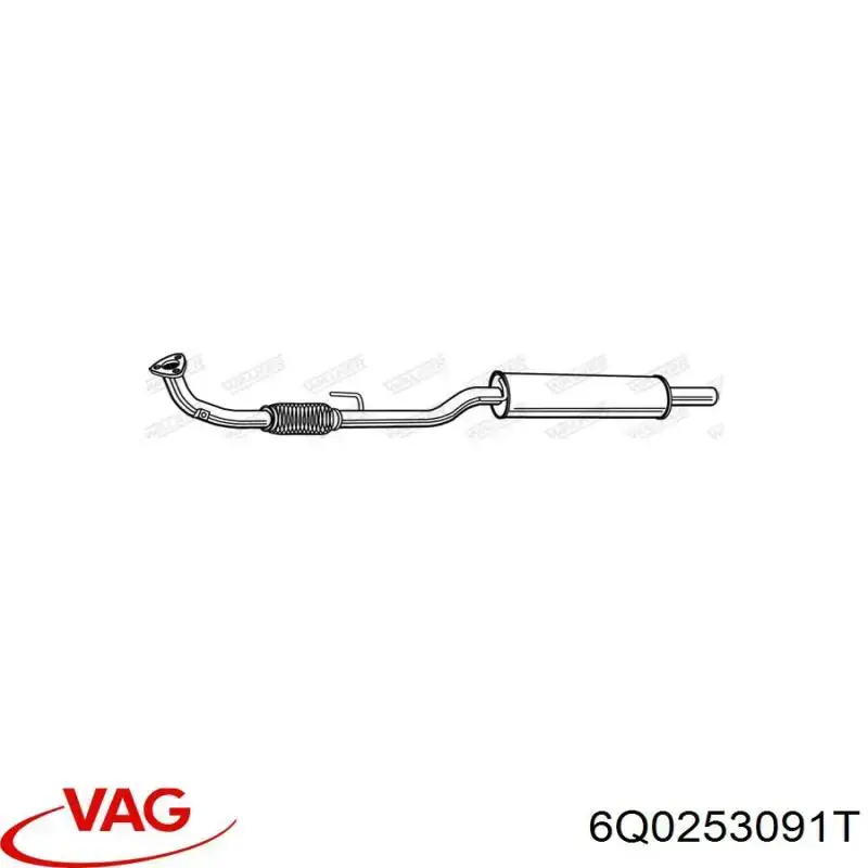 Купити 6Q0253091T VAG Вихлоп