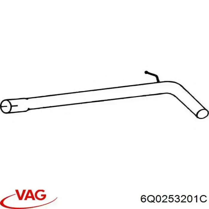6Q0253201C VAG глушник, центральна частина