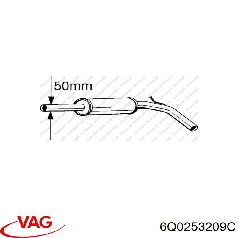 Купити 6Q0253209C VAG Вихлоп