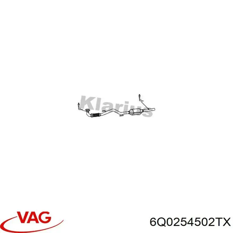 Конвертор-каталізатор (каталітичний нейтралізатор) VAG 6Q0254502TX ціна, від 201.55 USD