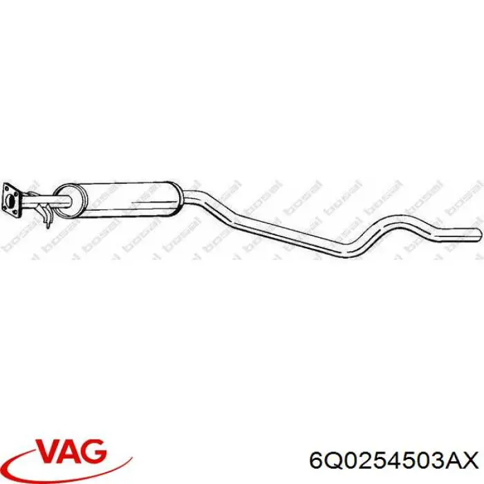 Купити 6Q0254503AX VAG Глушник, передня частина