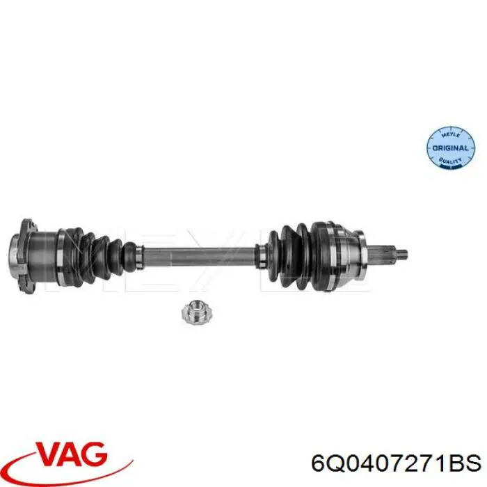 Купити 6Q0407271BS VAG Ліва піввісь