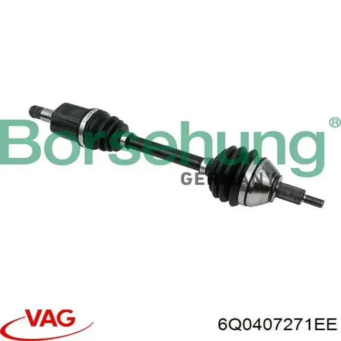 Привід передній лівий VAG 6Q0407271EE ціна, від 96.10 USD