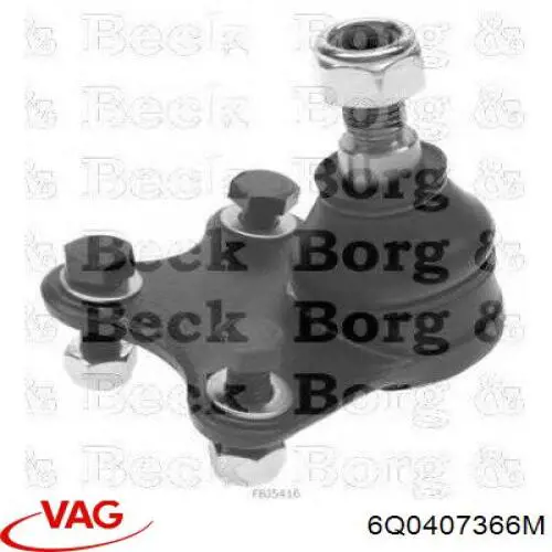 Кульова опора, нижня, права VAG 6Q0407366M ціна, від 10.23 USD