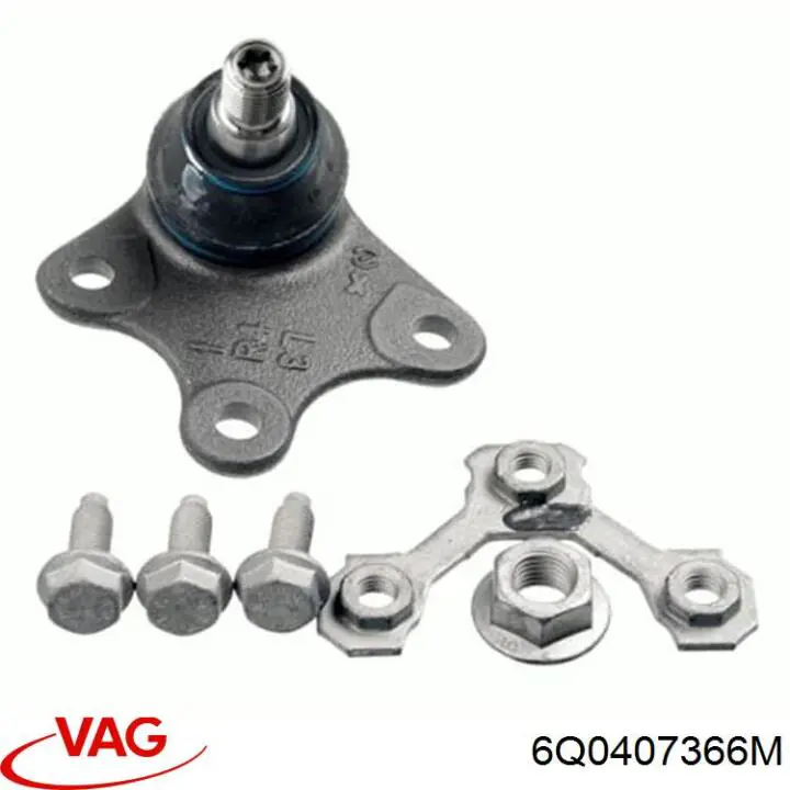 Кульова опора, нижня, права VAG 6Q0407366M ціна, від 10.23 USD