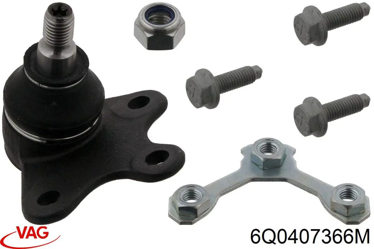 Купити 6Q0407366M VAG Кульова опора, нижня, права