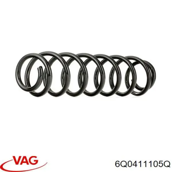 6Q0411105Q VAG Пружина амортизатора передняя