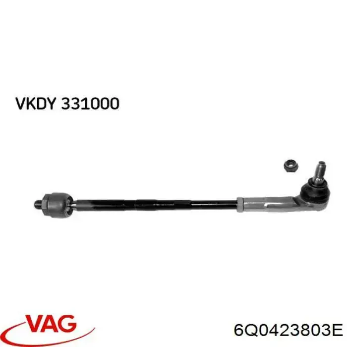 Тяга рульова в зборі, ліва 6Q0423803E VAG