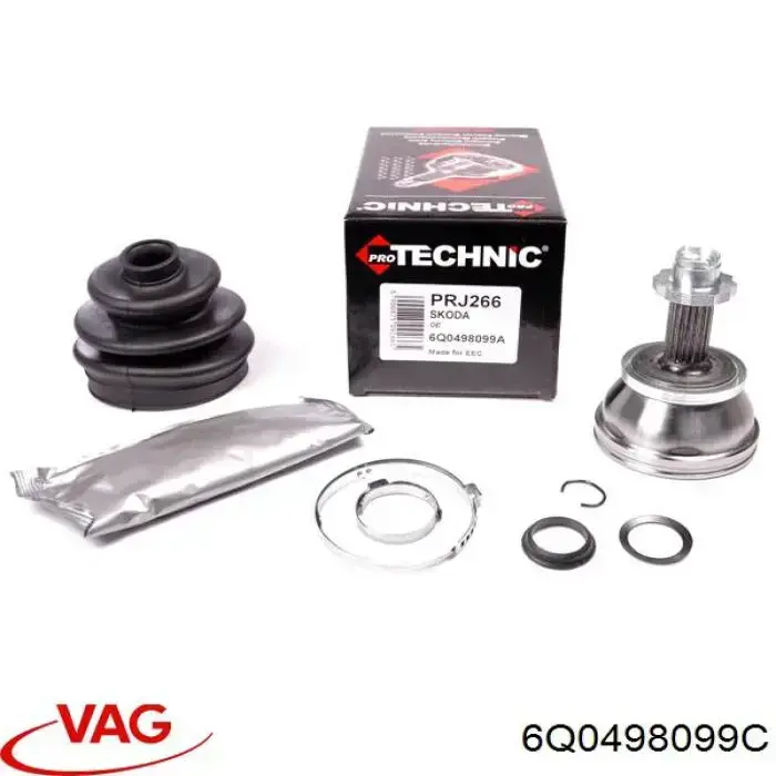 ШРУС зовнішній передній 6Q0498099C VAG