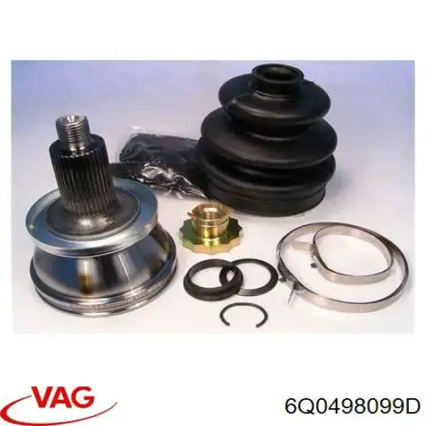 ШРУС зовнішній передній 6Q0498099D VAG