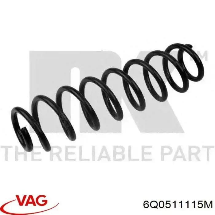 Пружина задня VAG 6Q0511115M ціна, від 12.35 USD