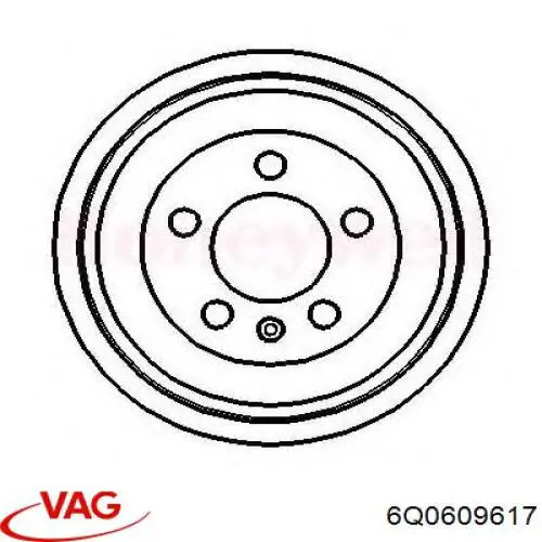 Барабан гальмівний задній VAG 6Q0609617 ціна, від 19.00 USD