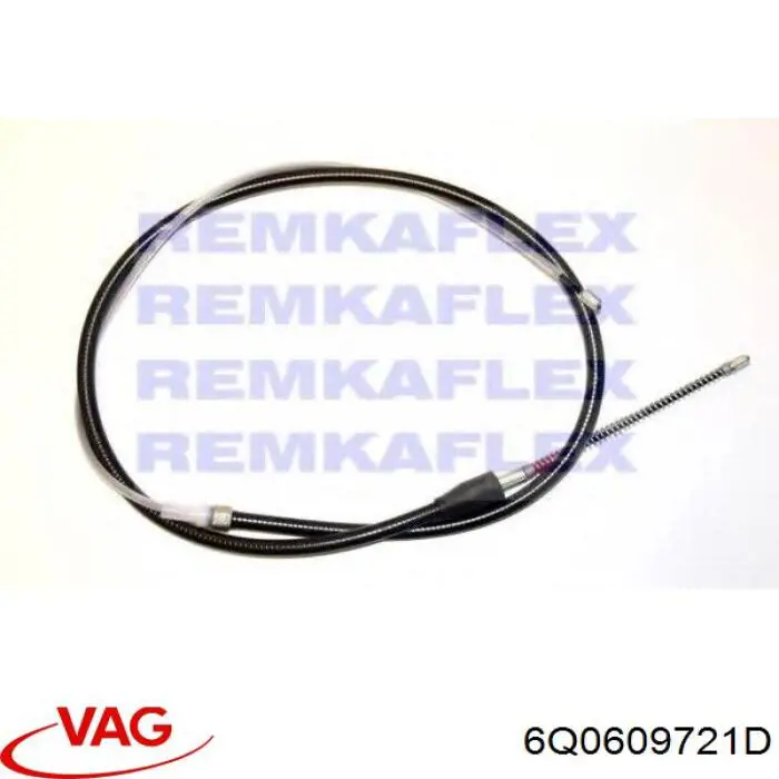Купити 6Q0609721D VAG Трос ручного гальма задній, правий/лівий