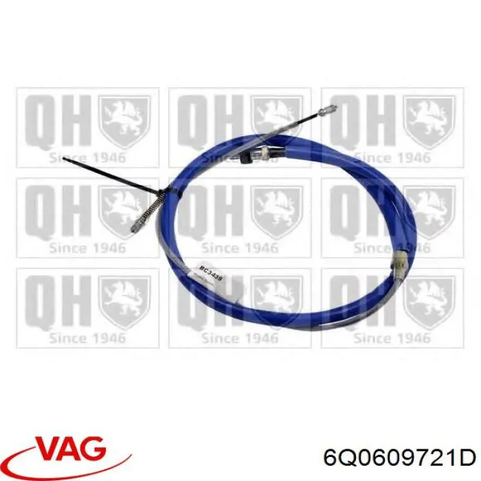 Трос ручного гальма задній, правий/лівий VAG 6Q0609721D ціна, від 6.88 USD