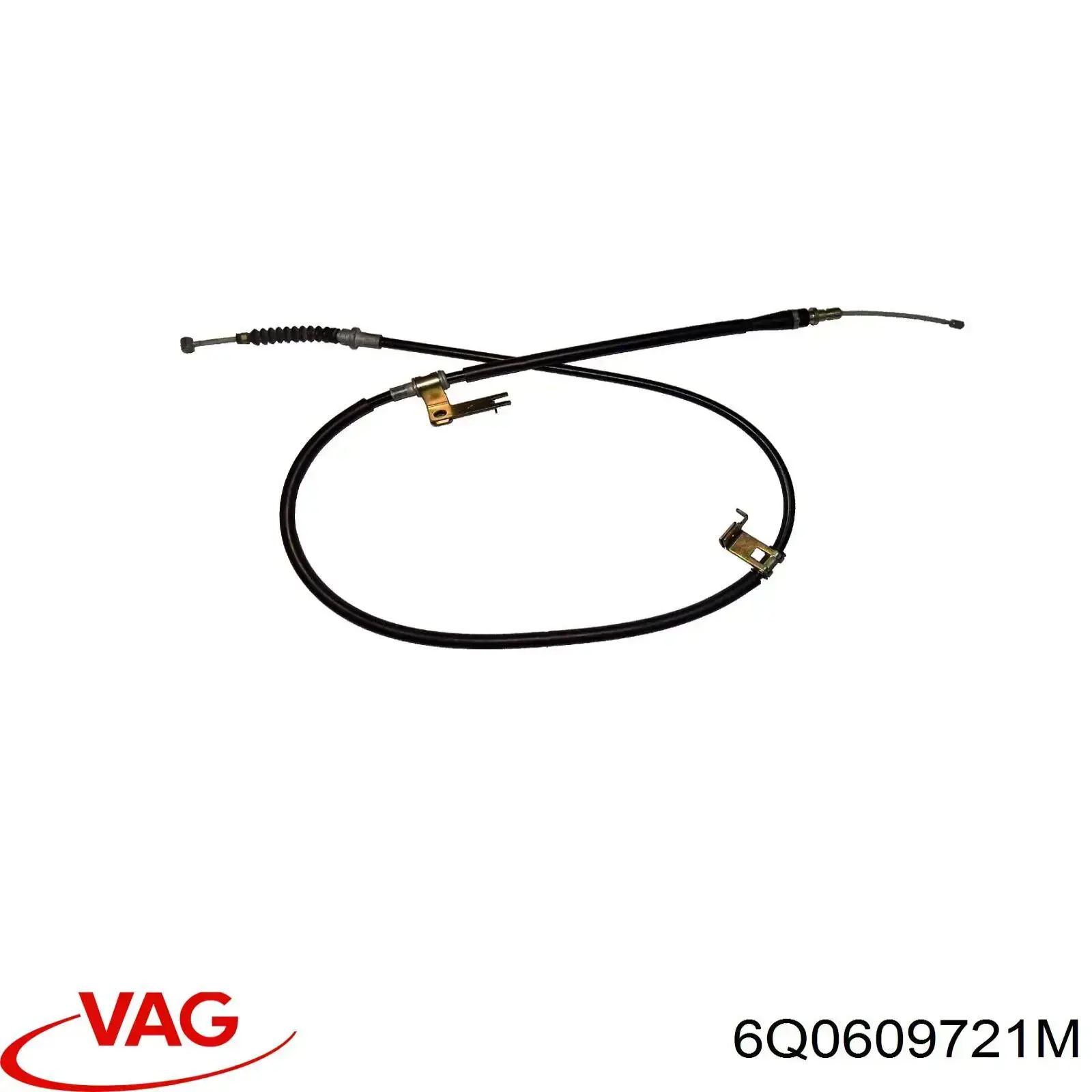 Трос ручного гальма задній, правий/лівий 6Q0609721M VAG