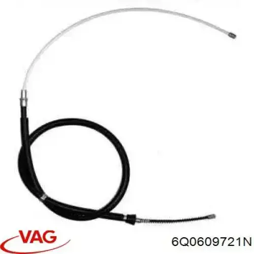 Трос ручного гальма задній, правий/лівий VAG 6Q0609721N ціна, від 7.21 USD