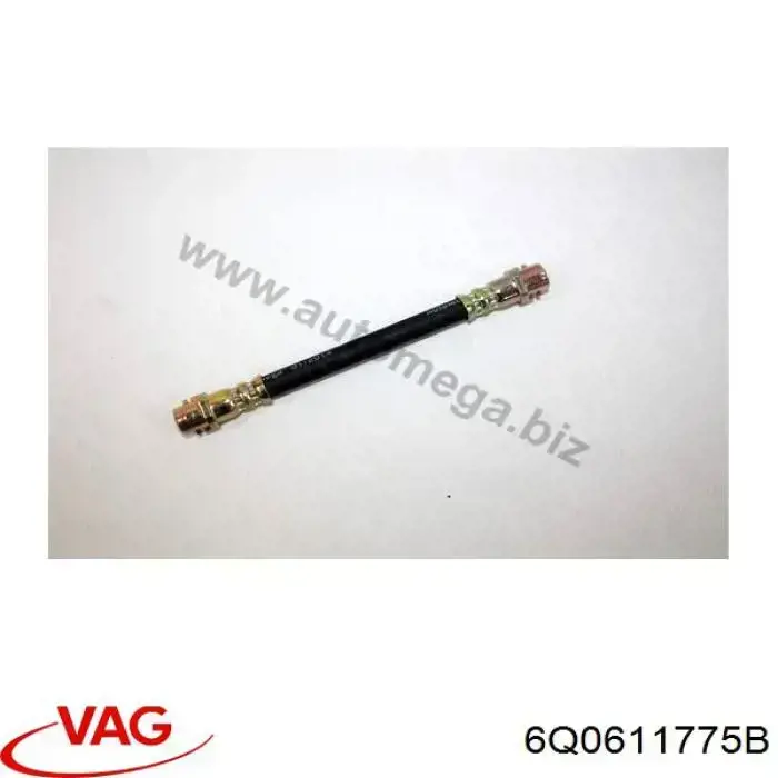Шланг гальмівний задній VAG 6Q0611775B ціна, від 5.60 USD