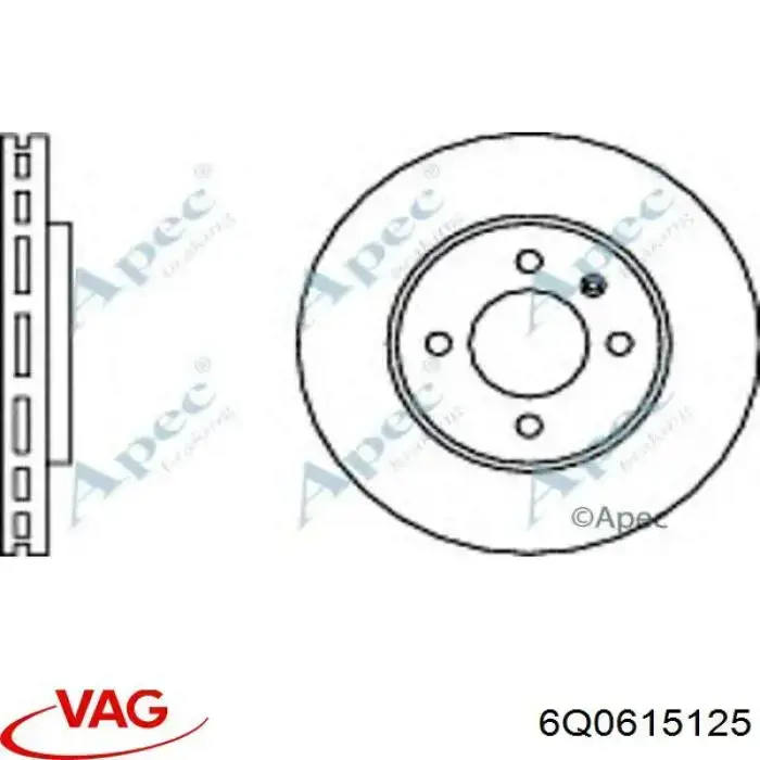 Скоба супорту переднього 6Q0615125 VAG