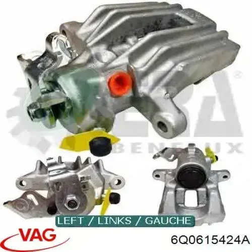 Супорт гальмівний задній правий VAG 6Q0615424A